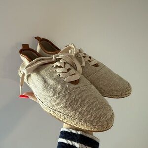 Michael Kora Beige Canvas Espadrille Sneakers